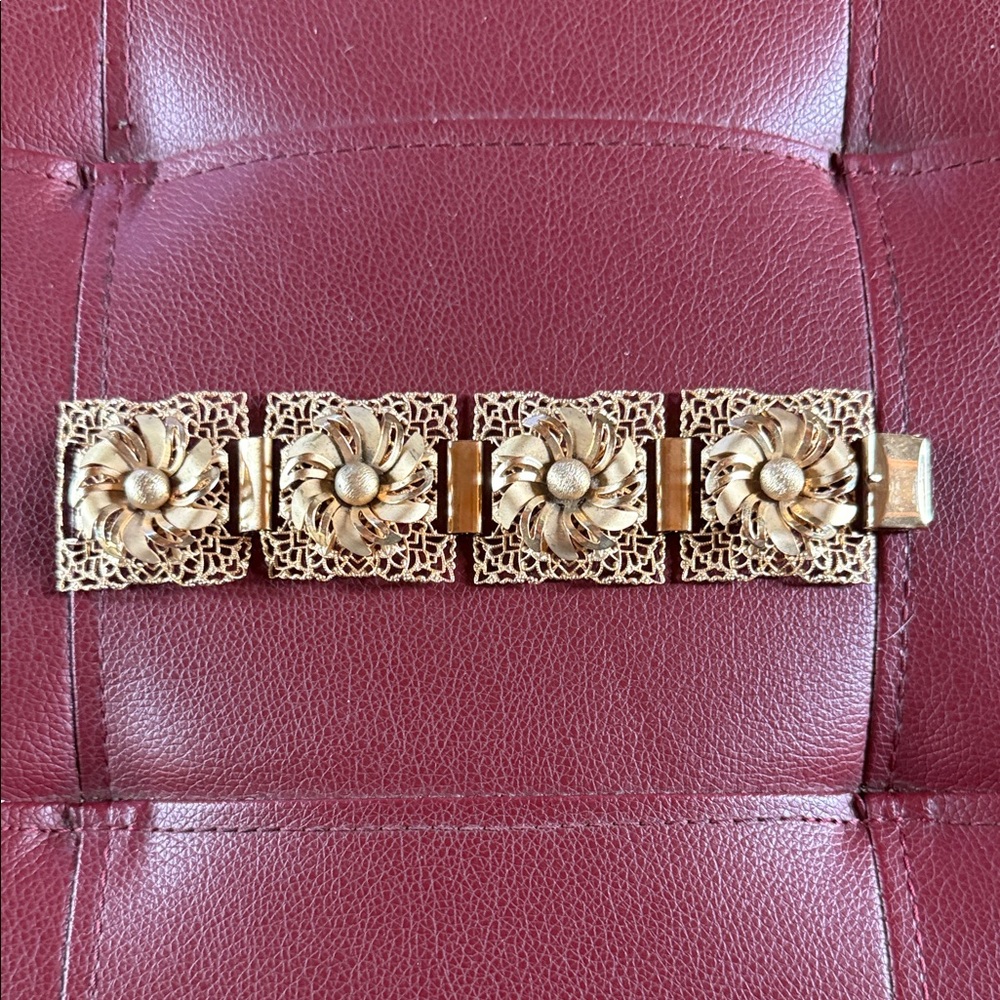 Gold Floral Bracelet